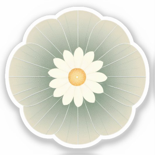 Einfache Blume Aufkleber (Vorderseite)