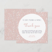 Einfache Blume Babydusche Dankeschön Karte (Vorne/Hinten)