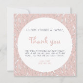 Einfache Blume Babydusche Dankeschön Karte (Vorderseite)