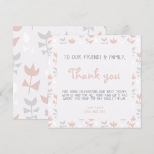 Einfache Blume Babydusche Soft Pastellfarben Einladung