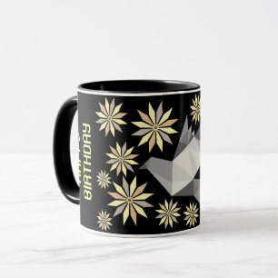 EINFACHE BLUME BIRD BIRTHDAY GIFT JEDE TASSE