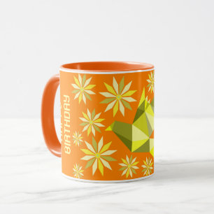 EINFACHE BLUME BIRD BIRTHDAY GIFT JEMAND TASSE