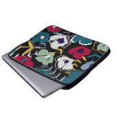 Einfache Blume, Blätter, endlose Tapeten Laptopschutzhülle (Vorne Knopf)