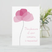 Einfache Blume Bridal Dusche Einladung (Stehend Vorderseite)