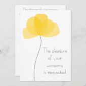 Einfache Blume Bridal Dusche Einladung (Vorne/Hinten)