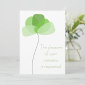 Einfache Blume Bridal Dusche Einladung (Stehend Vorderseite)