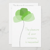 Einfache Blume Bridal Dusche Einladung (Vorne/Hinten)