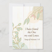 Einfache Blume Christliche Hochzeit aus rustikalem Einladung (Rückseite)