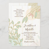 Einfache Blume Christliche Hochzeit aus rustikalem Einladung (Vorne/Hinten)