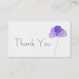 Einfache Blume Danke Business Card Visitenkarte