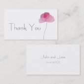 Einfache Blume Danke Business Card Visitenkarte (Vorne/Hinten)