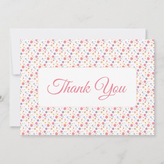 Einfache Blume Dankeskarte (Vorderseite)