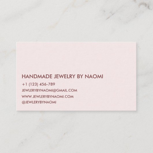 Einfache Blume Einmalige Visitenkarte (Rückseite)