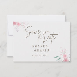 Einfache Blume Elegante Hochzeit Save the Date