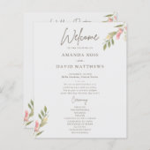 Einfache Blume Elegante Hochzeitsprogramme (Vorne/Hinten)