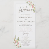 Einfache Blume Elegante Hochzeitsprogramme (Vorne/Hinten)