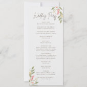 Einfache Blume Elegante Hochzeitsprogramme (Rückseite)