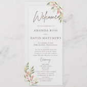 Einfache Blume Elegante Hochzeitsprogramme (Vorne/Hinten)