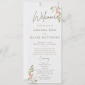 Einfache Blume Elegante Hochzeitsprogramme (Vorderseite)