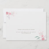 Einfache Blume Elegante Wedding Save the Date Card Einladung (Rückseite)