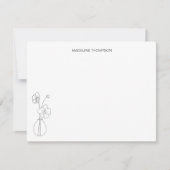 Einfache Blume Florist Basic Botanic Beruflich Mitteilungskarte (Vorderseite)