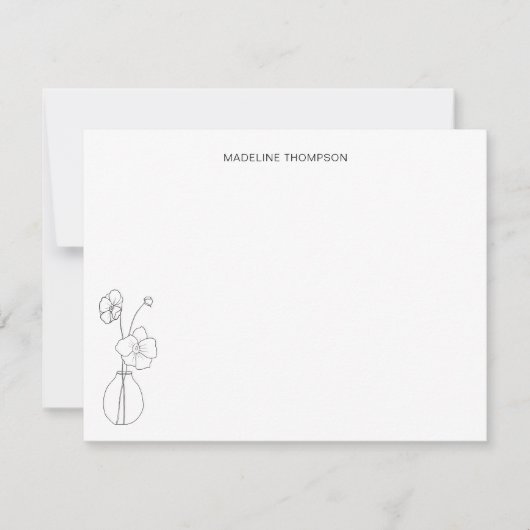 Einfache Blume Florist Basic Botanic Beruflich Mitteilungskarte (Vorderseite)