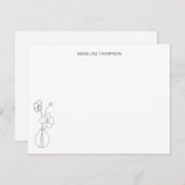 Einfache Blume Florist Basic Botanic Beruflich Mitteilungskarte (Vorne/Hinten)