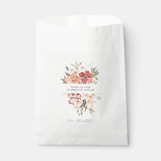 Einfache Blume | Geburtstag Vielen Dank Geschenktütchen (Vorderseite)