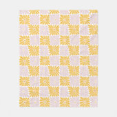 Einfache Blume Gemustert Orange Fleece Blanket (Vorderseite)