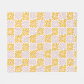 Einfache Blume Gemustert Orange Fleece Blanket (Vorderseite (Horizontal))