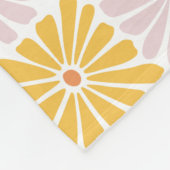 Einfache Blume Gemustert Orange Fleece Blanket (Ecke)