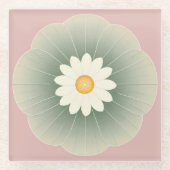 Einfache Blume Glasuntersetzer (Vorderseite)