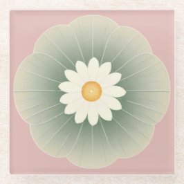 Einfache Blume Glasuntersetzer