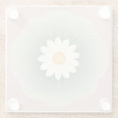 Einfache Blume Glasuntersetzer (Rückseite)