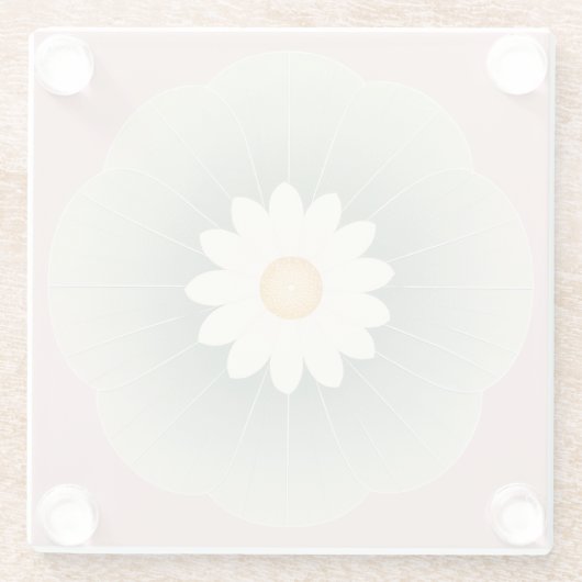 Einfache Blume Glasuntersetzer (Rückseite)