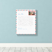 Einfache Blume handgeschriebene Liebe Mama Großmut Leinwanddruck (Insitu (Holzboden))