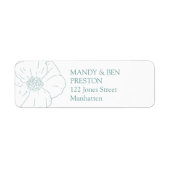 Einfache Blume Hochzeit - Adresse (Vorne)