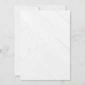 Einfache Blume Holztexturhochzeit Einladung (Rückseite)