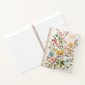 Einfache Blume in Pastellfarben und Creme Notizblock (Innenseite)