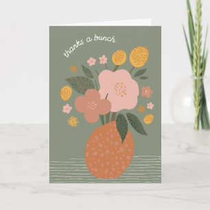 Einfache Blume in Vase Vielen Dank Grußkarte Karte