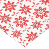 Einfache Blume in Weiß und Rot. Weihnachten Tischdecke (Schrägansicht)