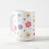 Einfache Blume Kaffeetasse (Vorderseite Links)