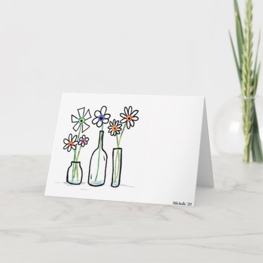 Einfache Blume Karte (Vorderseite)