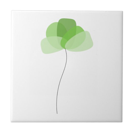 Einfache Blume Keramik Fliese (Vorderseite)