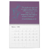 EINFACHE BLUME LINIE ART DESIGN | RETRO BIBLE VERS KALENDER (Feb 2026)