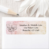 Einfache Blume Lotus | Pink Gold Marble Bkg Adress (Insitu)