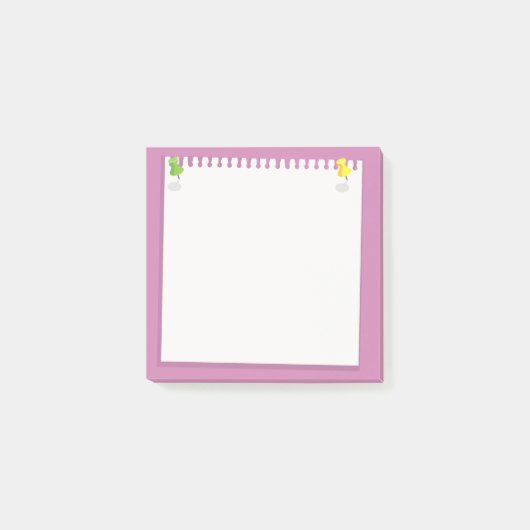 Einfache Blume mit lila Hintergrund Post-it Klebezettel (Vorderseite)