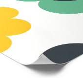 Einfache Blume nahtloses Musterdesign. Skandinavie Poster (Ecke)