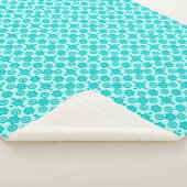 Einfache Blume Perlen und Donuts Spearmint Weiß Sherpadecke (3/4)