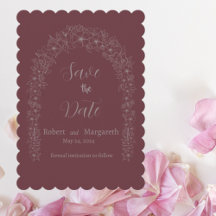 Einfache Blume - Red Wedding Gate Save the Date